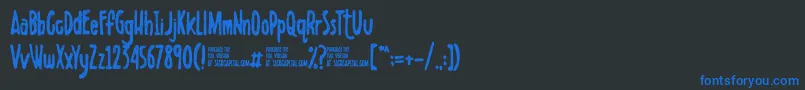 Scribbletdemo Font – Blue Fonts on Black Background
