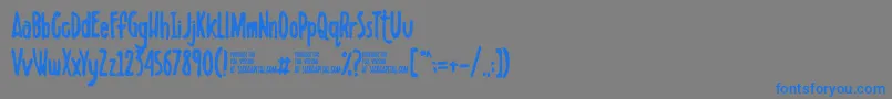 Scribbletdemo Font – Blue Fonts on Gray Background
