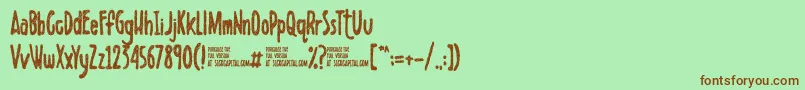 Scribbletdemo Font – Brown Fonts on Green Background