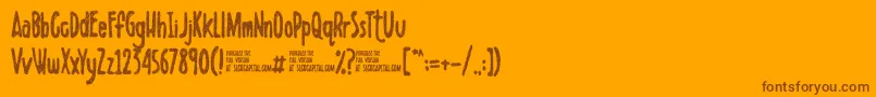 フォントScribbletdemo – オレンジの背景に茶色のフォント