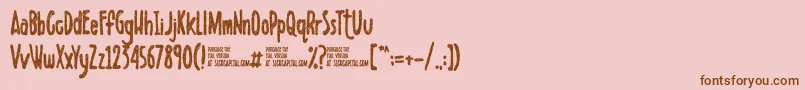 Scribbletdemo Font – Brown Fonts on Pink Background