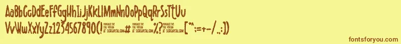 Scribbletdemo Font – Brown Fonts on Yellow Background