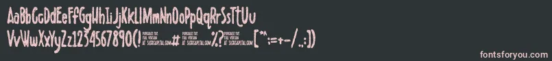 Scribbletdemo Font – Pink Fonts on Black Background