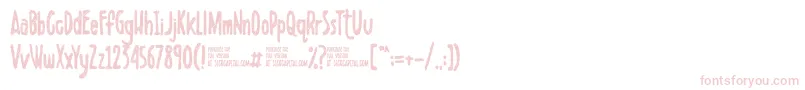 フォントScribbletdemo – 白い背景にピンクのフォント