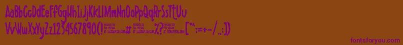 Шрифт Scribbletdemo – фиолетовые шрифты на коричневом фоне