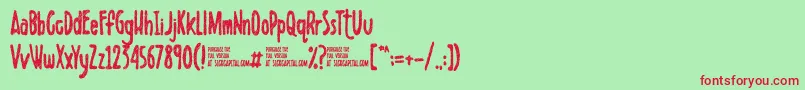 Scribbletdemo Font – Red Fonts on Green Background