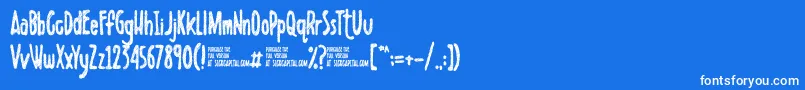Scribbletdemo Font – White Fonts on Blue Background