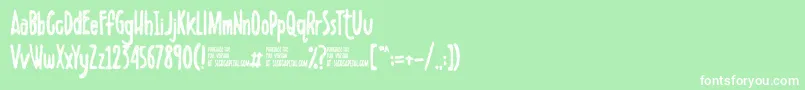 Scribbletdemo Font – White Fonts on Green Background