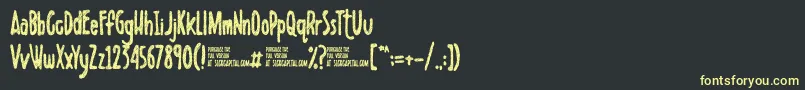 Scribbletdemo Font – Yellow Fonts on Black Background