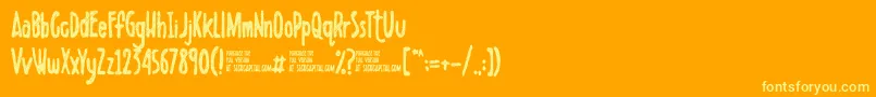 フォントScribbletdemo – オレンジの背景に黄色の文字
