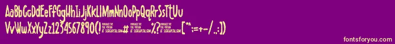 Scribbletdemo Font – Yellow Fonts on Purple Background