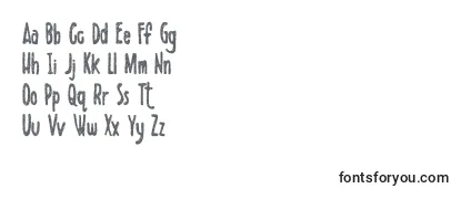 Scribbletdemo -fontin tarkastelu