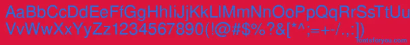 SansPsRegular Font – Blue Fonts on Red Background