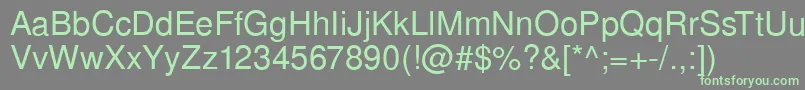 SansPsRegular Font – Green Fonts on Gray Background