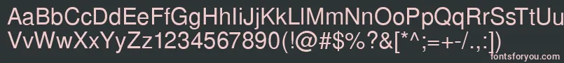 SansPsRegular Font – Pink Fonts on Black Background