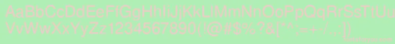 SansPsRegular Font – Pink Fonts on Green Background