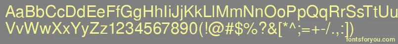 SansPsRegular Font – Yellow Fonts on Gray Background
