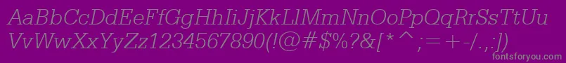 fuente SerifaLightItalicBt – Fuentes Grises Sobre Fondo Morado