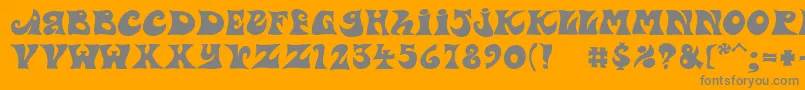 PfpsychedeliaDropout Font – Gray Fonts on Orange Background