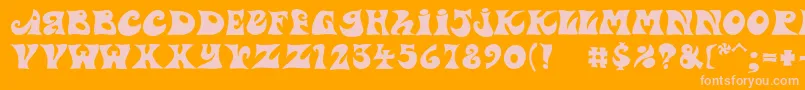 PfpsychedeliaDropout Font – Pink Fonts on Orange Background