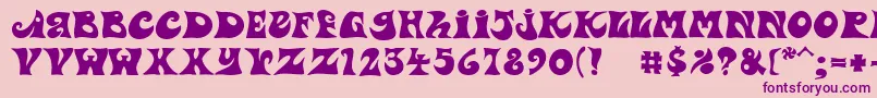 PfpsychedeliaDropout Font – Purple Fonts on Pink Background