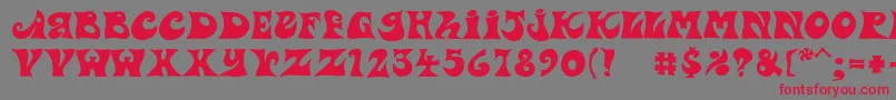 PfpsychedeliaDropout Font – Red Fonts on Gray Background