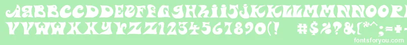 PfpsychedeliaDropout Font – White Fonts on Green Background