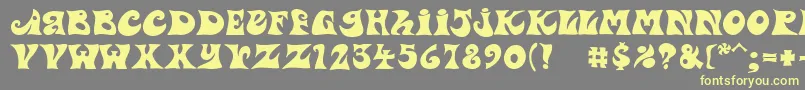 PfpsychedeliaDropout Font – Yellow Fonts on Gray Background