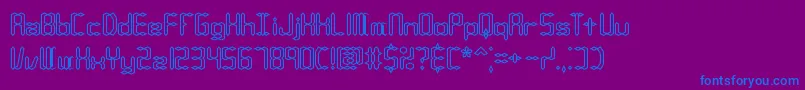 CompliantConfuse1oBrk-Schriftart – Blaue Schriften auf violettem Hintergrund