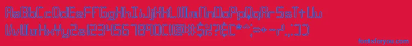 CompliantConfuse1oBrk Font – Blue Fonts on Red Background