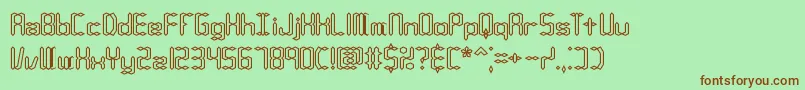 CompliantConfuse1oBrk Font – Brown Fonts on Green Background