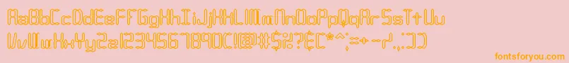 CompliantConfuse1oBrk-Schriftart – Orangefarbene Schriften auf rosa Hintergrund