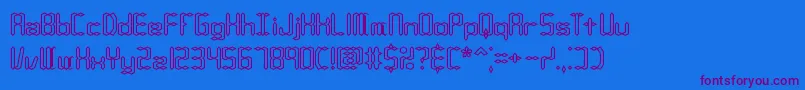 CompliantConfuse1oBrk Font – Purple Fonts on Blue Background