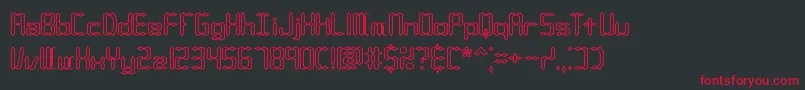 CompliantConfuse1oBrk Font – Red Fonts on Black Background