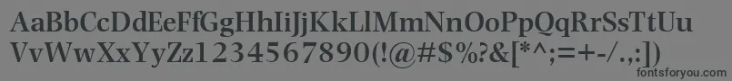 PhotinaMtSemiBold-Schriftart – Schwarze Schriften auf grauem Hintergrund