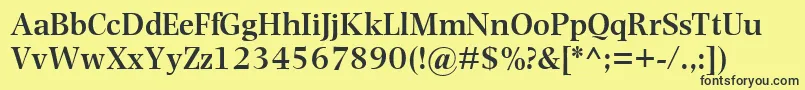 PhotinaMtSemiBold Font – Black Fonts on Yellow Background
