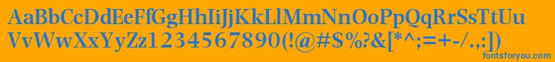 PhotinaMtSemiBold Font – Blue Fonts on Orange Background