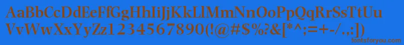 PhotinaMtSemiBold Font – Brown Fonts on Blue Background
