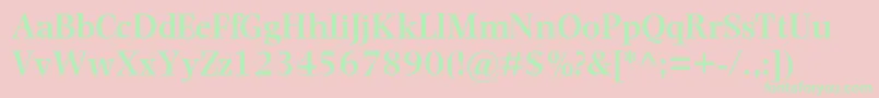 PhotinaMtSemiBold Font – Green Fonts on Pink Background