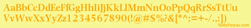PhotinaMtSemiBold Font – Orange Fonts on Yellow Background