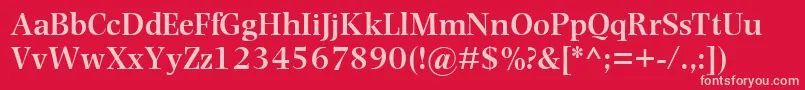 PhotinaMtSemiBold Font – Pink Fonts on Red Background