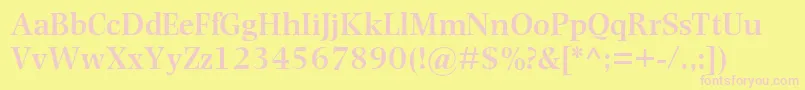 PhotinaMtSemiBold Font – Pink Fonts on Yellow Background