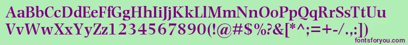 PhotinaMtSemiBold Font – Purple Fonts on Green Background