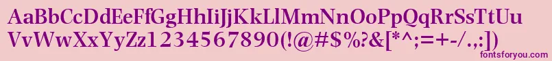 PhotinaMtSemiBold-Schriftart – Violette Schriften auf rosa Hintergrund