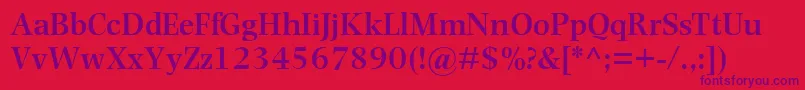 PhotinaMtSemiBold Font – Purple Fonts on Red Background
