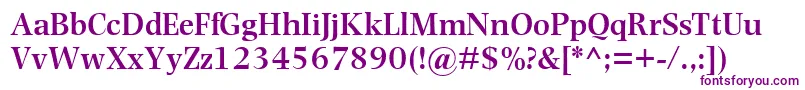 PhotinaMtSemiBold-Schriftart – Violette Schriften auf weißem Hintergrund