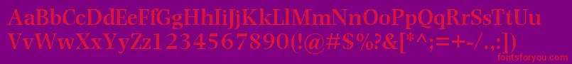 Шрифт PhotinaMtSemiBold – красные шрифты на фиолетовом фоне