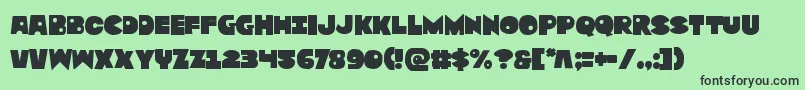 Zounderkite Font – Black Fonts on Green Background