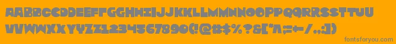 Zounderkite-Schriftart – Graue Schriften auf orangefarbenem Hintergrund