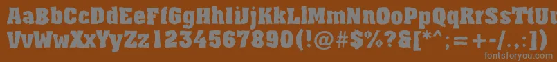 Assuan8 Font – Gray Fonts on Brown Background